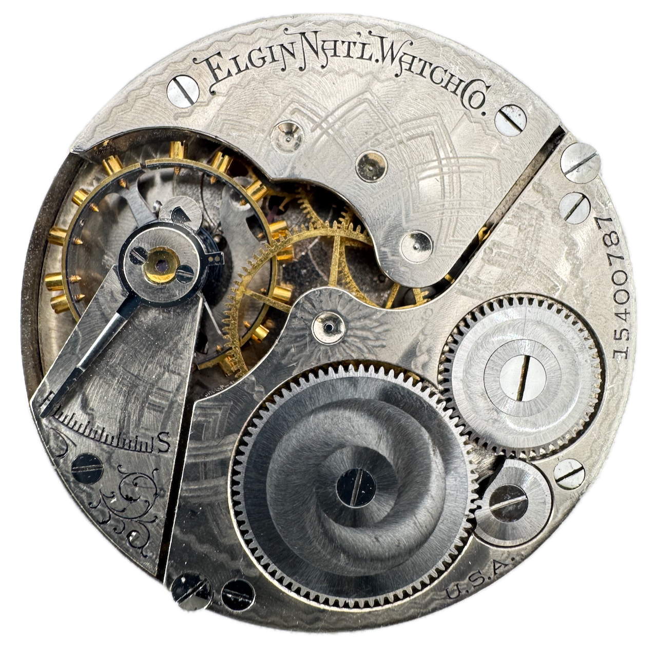 Antique 16s 1911 Elgin 7 Jewel Mechanical Hunter Pocket Watch Movement 290 USA