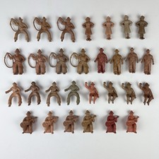 Marx Western Ranch Set Roy Rogers Chubby Cowboys Lot of 29 Figures Vtg 1950s