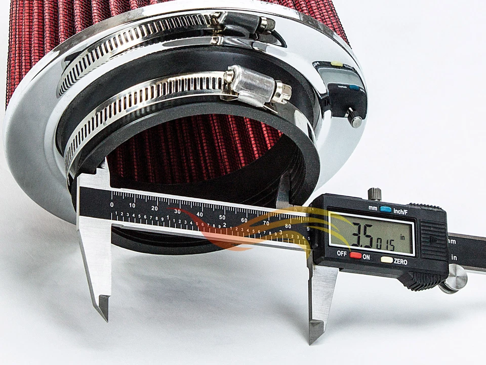 Filtro de admisión de aire frío universal ROJO 3,5" para Plymouth Acclaim/Flecha/Barracuda Foto 4 de 4