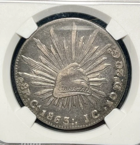 1863 Mexico 8 Reales — photo from the most recent tracked eBay sale
