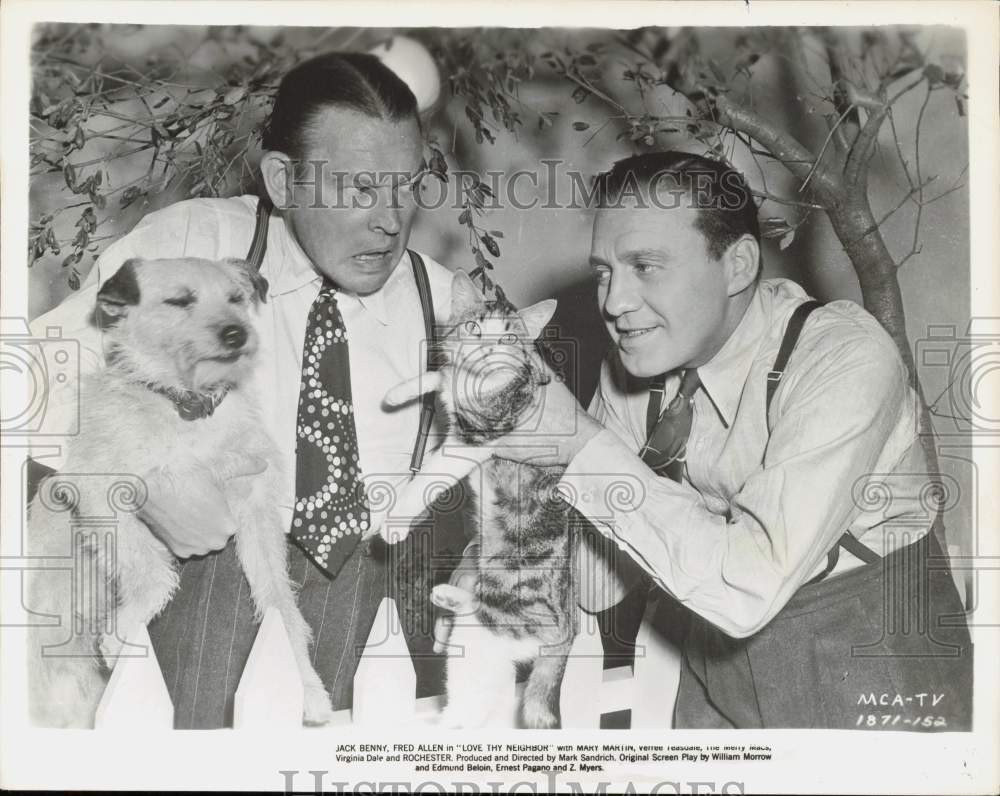 1940 Press Photo Jack Benny and Fred Allen in a scene from 