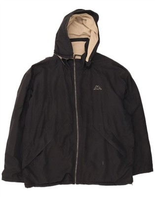 KAPPA Herren Wendejacke mit Kapuze UK 42 XL schwarz BB09