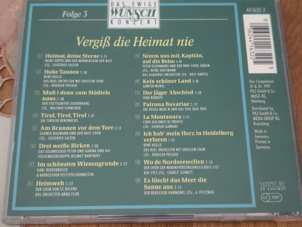 Various Das ewige Wunschkonzert: Folge 3 Vergiß die Heimat nie 1991 Hohe Tannen - Bild 3 von 3