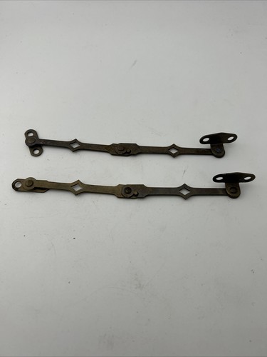 2 Antique Brass 6” Drop Leaf Supports