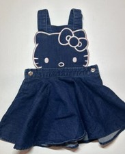 Hello Kitty Girl s Sanrio Denim Jumper Dress Size 5