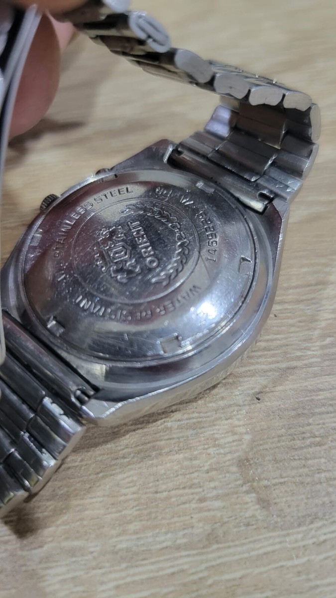 JAPAN VINTAGE ORIENT AUTOMATIC 46941 MENS BLUE COLOR DIAL