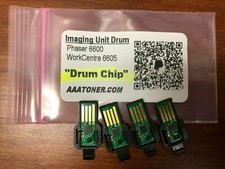 4 x Imaging Unit Drum Chip Refill for Xerox Phaser 6600, WorkCentre 6605