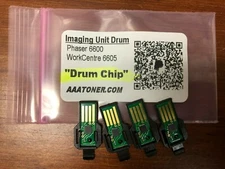 4 x Imaging Unit Drum Chip Refill for Xerox Phaser 6600, WorkCentre 6605