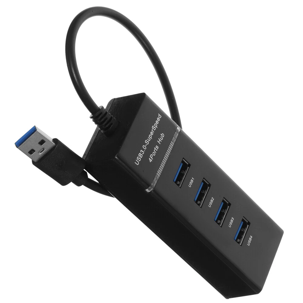 4-Port Slim USB 2.0 Hub with Multi-Charging Adapter