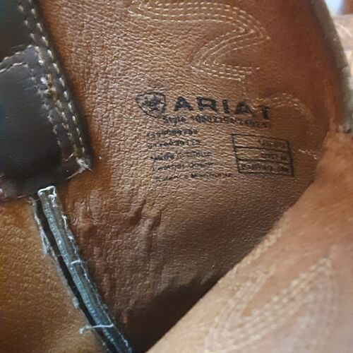 Ariat Sedona 10002194 Men's Brown Leather Pull On Western Cowboy Boots US 8D - Picture 9 of 10