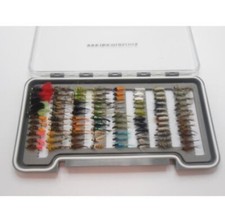 96 Barbless Nymphs, Goldhead and Unweighted boxed set, mixed sizes DIY53