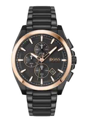 Hugo Boss Men's Grandmaster Quartz Watch Black PVD Bracelet