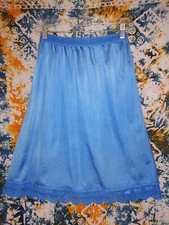 vintage half slip Olga 963 szM 24"L dyed deep blue