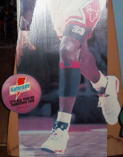 Michael Jordan Store Stand up Display Gatorade a Prox. 7 FT Tall 1990's - Picture 4 of 5