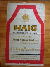 RARE VINTAGE HAIG Blended Scotch Whisky Bar-Tuch PUB BAR Bier TOWEL Breweriana