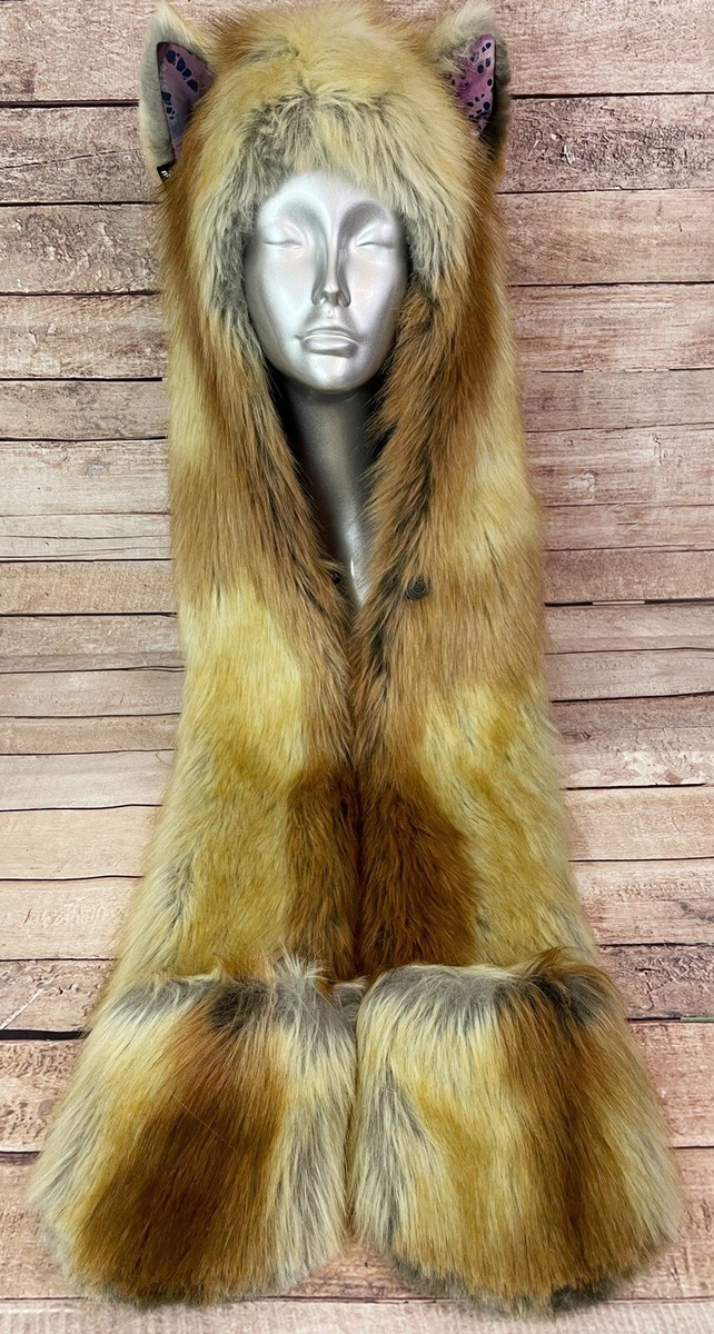 Authentic SpiritHoods Limited Edition “Tangled” Red Fox Faux Fur Spirit Hood Hat View 2