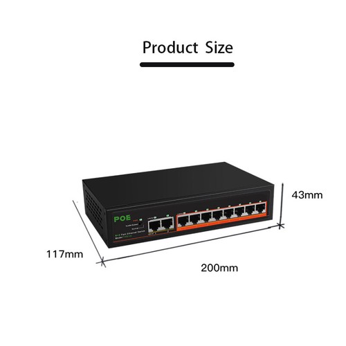 RJ45 LAN Switch Ethernet Smart Switcher 10port 100M POE switch Internet Splitter - Picture 6 of 6
