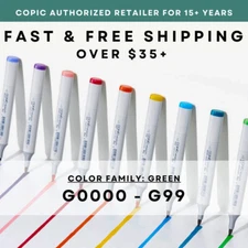 G0000 - G99 * COPIC Sketch Marker Green - U.S. Authorized Retailer