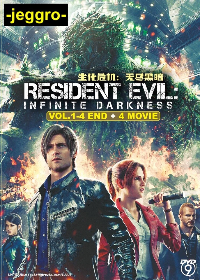 DVD Resident Evil: Infinite Darkness Vol. 1-4 End + 4 Movie ENGLISH VERSION - Image 3 of 4