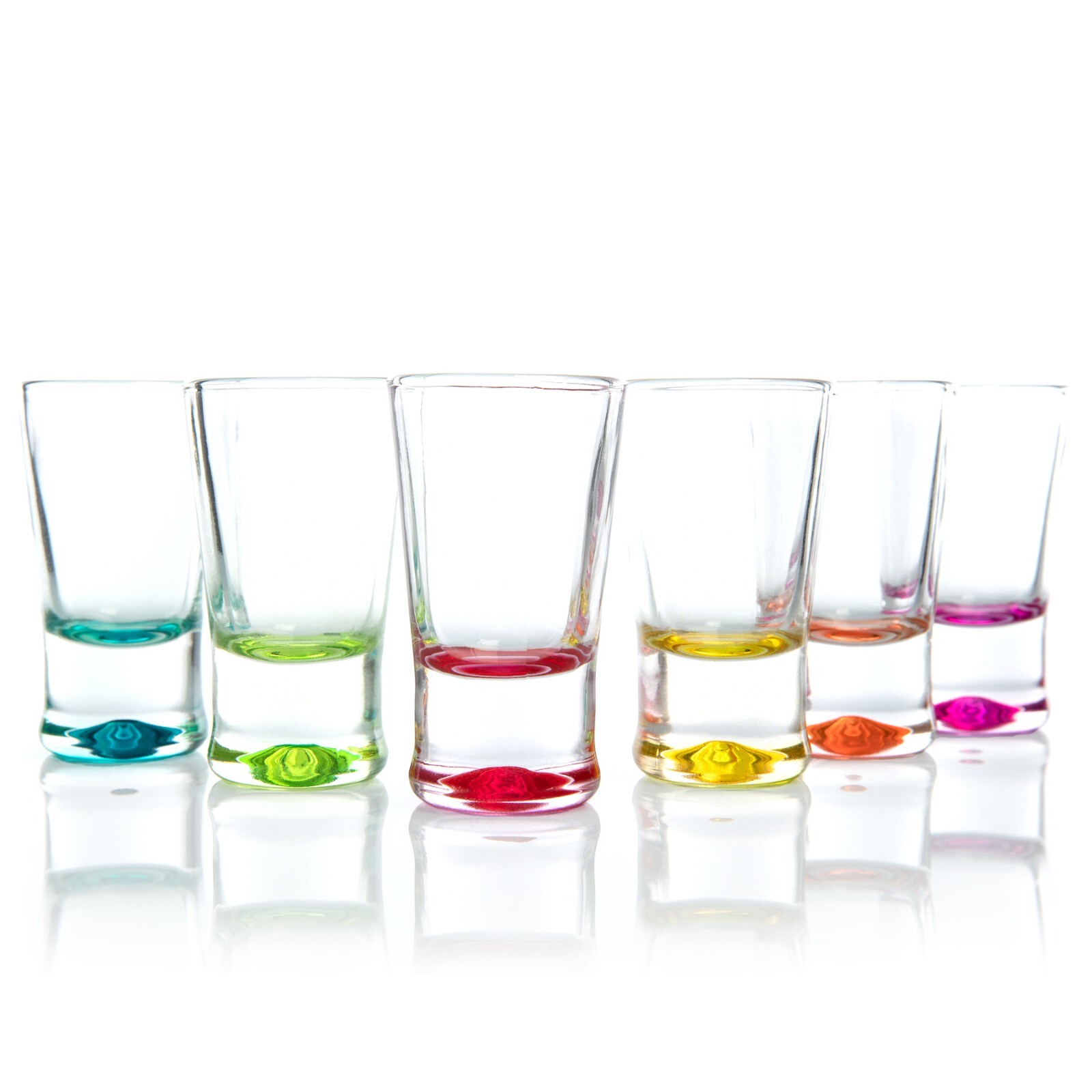 48 Shotgläser Schnapsgläser 2cl standfest bunt Stamper Tequila Wodka Likör