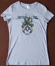 A FAREWELL FIRE Junior Size Small Light Blue T-Shirt