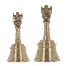 Prayer Bell Ghanti Temple Hindu Pooja Puja Arti Mandir Item Brass Bell Ganesha