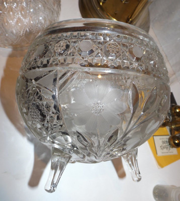 VINTAGE McKee Innovation Line 410  3 FOOTED ROSE BOWL EAPG & Brilliant Glass