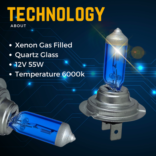 2 x H7 499 55w xénon super blanc HID mise à niveau phare paire d'ampoules 12 V - Photo 4 sur 13