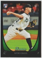 2011 Bowman Draft Baseball #19 Steve Cishek RC - Florida Marlins