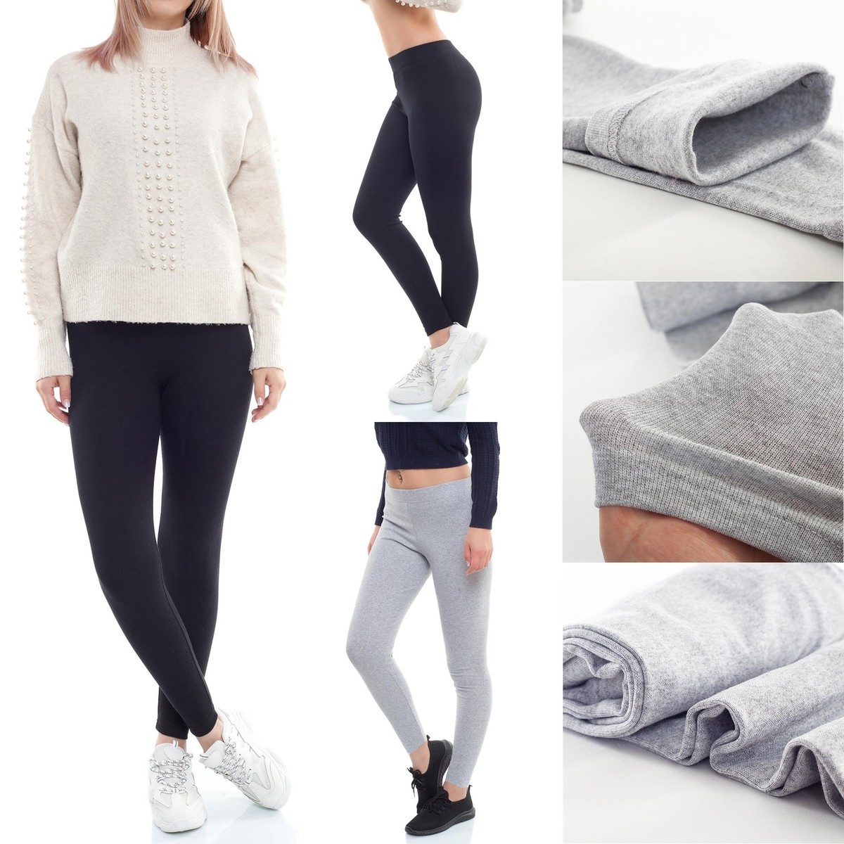 favson thermoleggings damen thermoleggings verdickte warme lässige leggings aus lammwolle