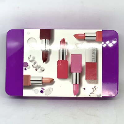 Clinique Pop Party Lip Color Travel Size Set 6 Piece In Tin Matte