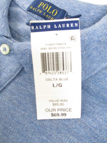 Polo Ralph Lauren Poloshirt Herren Large Blau Kurzarm Slim Fit - Bild 5 von 11