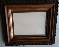 CIVIL WAR ORNATE CARVED WOOD FRAME 8 X 10