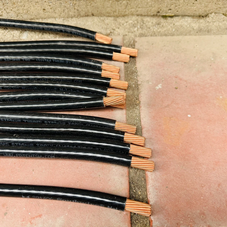 Lot of 14 - Southwire SIMpull 3AWG THHN NoLube THWN-2 With YA27-2TC38 2-Hole Lug - Image 2 of 4