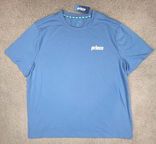 Prince Pickleball Shirt Adult XXL Navy Blue Capri Short Sleeve Graphic Tee Logo - Picture 3 of 17