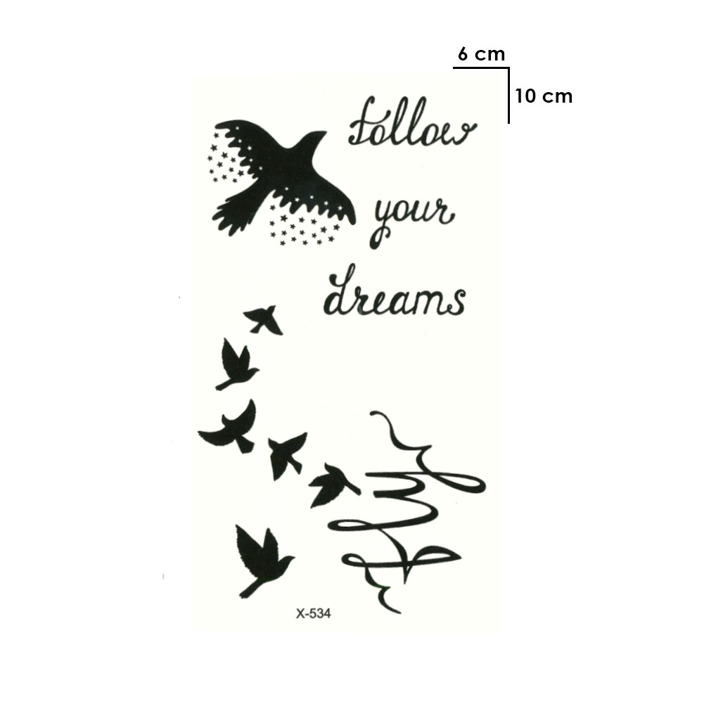Temporäres Tattoo Seepferdchen – Wasserdichter Aufkleber, Ca. 21x14,5 Cm | Für Festival, Strand & Party