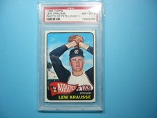 1965 TOPPS MLB BASEBALL CARD #462 LEW KRAUSSE PSA 8 NM/MINT SHARP+ '65 TOPPS GL