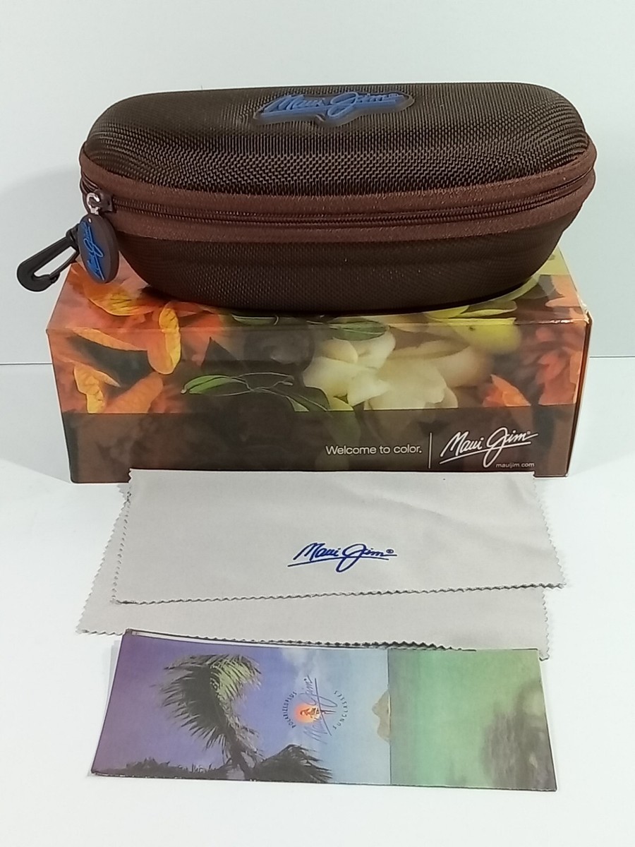 Maui Jim Sunglasses Case Zip Around Clip Hard Clamshell Case
