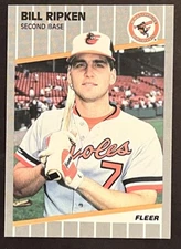 1989 FLEER BILLY RIPKEN #616 BLACK BOX VARIATION CORRECTED ERROR 1