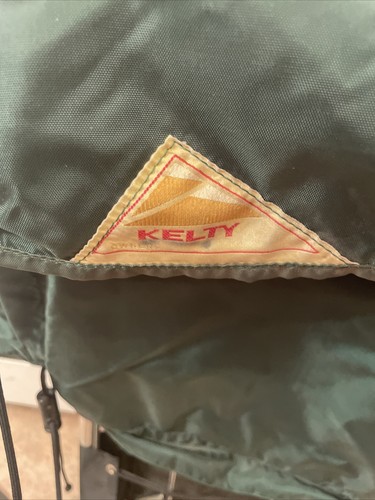 Vintage Kelty External Frame Backpack Retro XL Large Army Green Nylon 33" x 15" - Picture 4 of 10