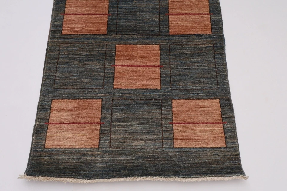 8 ft Hallway Tribal gabbeh Runner Rug Afghan Hand Knotted Wool Bedroom Rug - Image 4 of 4