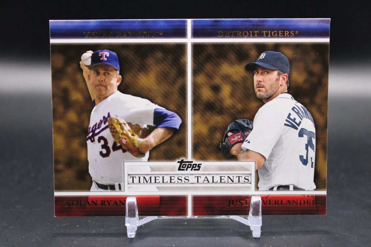 Nolan Ryan, Justin Verlander, Rangers/Tigers, 2012 Topps Timeless 