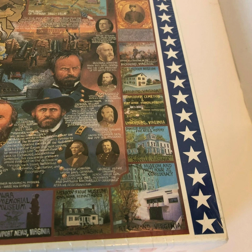 Vintage Civil War 1000 piece Jigsaw puzzle White Mountain Shrinkwrapped HPZ-CVL - Image 3 of 4