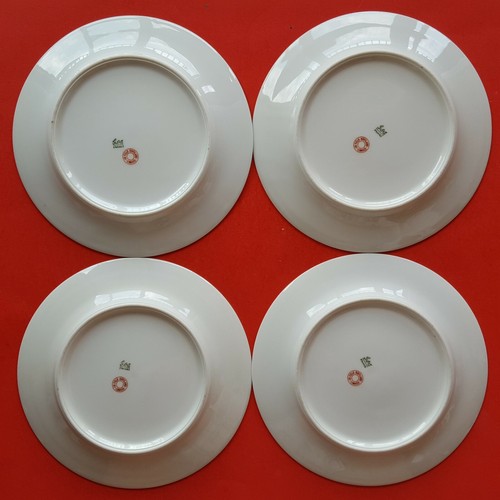 4 Ch. Field Haviland Limoges GDA France CHF918 7-5/8" Salad Plates. Roses. Blue - 第 7/12 張圖片
