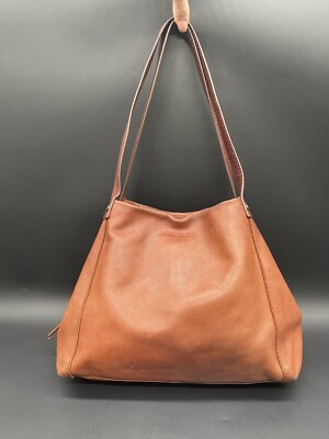 American Leather Liberty Shopper In Cognac Brown Shoulder Bag