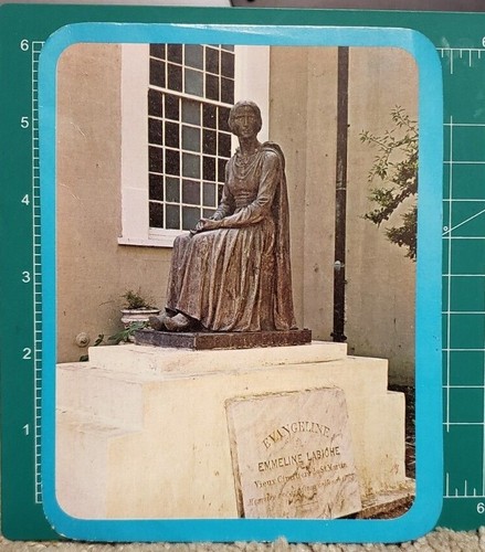 Cartolina d'epoca retrò Evangeline Emmeline LaBiche cattolica Louisiana