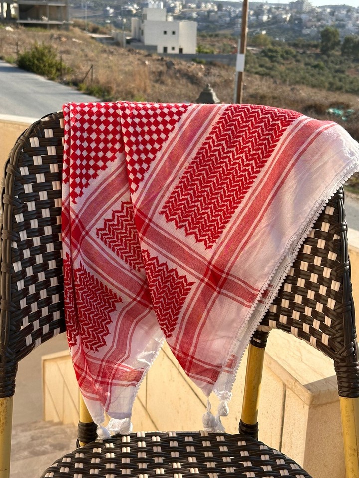 Shemagh Keffiyeh Red Arab Scarf All Original Made In Palestine Kufiya ...
