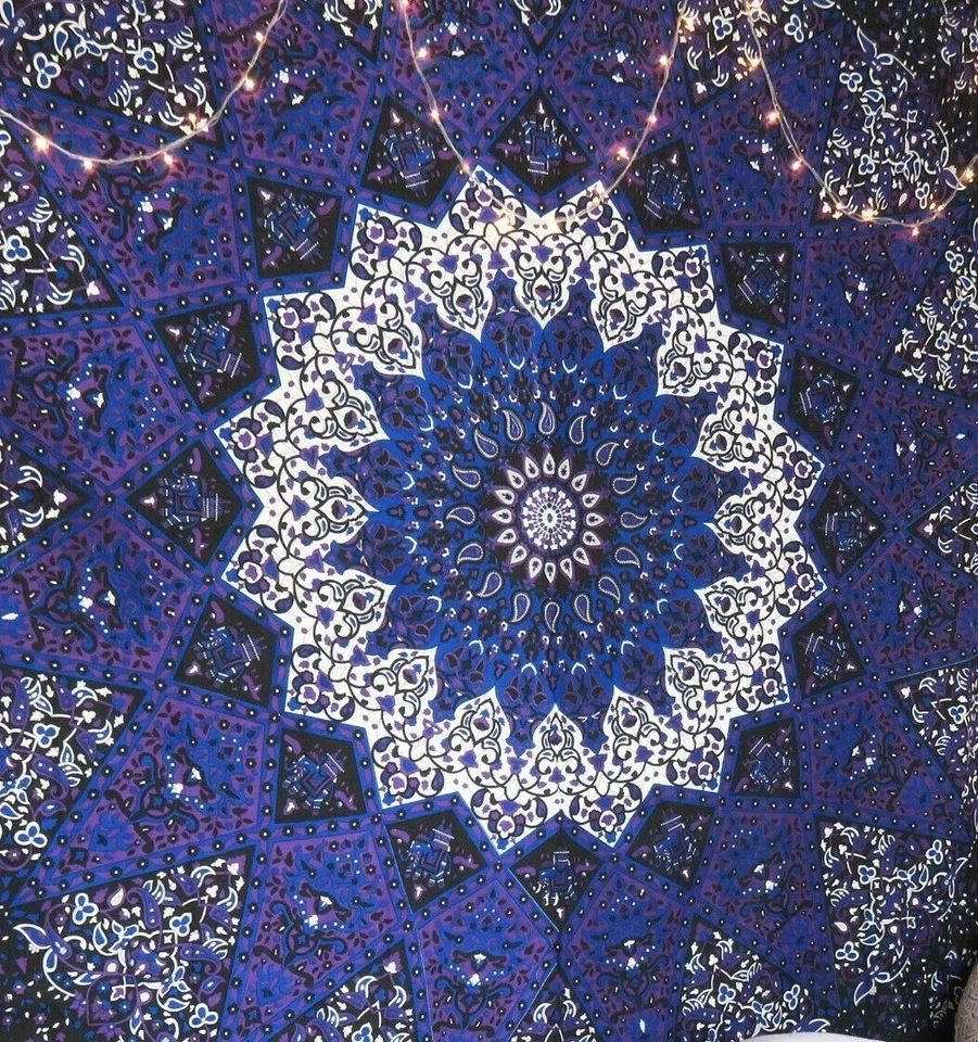 Wall Mandala Tapestry Indian Hanging Hippie Decor Bedspread Bohemian Throw Queen - Image 2 of 4