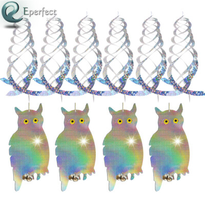 Bird Repellent Spiral Reflectors Hanging Reflective Deterrent Device Drive Birds