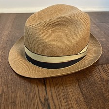 Men s Straw Fedora Adam Executive Vintage Men s Ribbon Accent Fiesta Milan 7